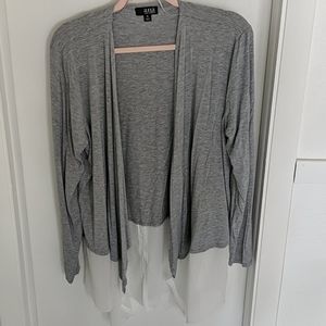 ANA- Grey Target Open Front Kimono Cardigan